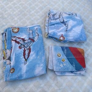 Masters of the Universe He Man 3 Pc Twin Sheet Set Pillowcase Bed 1983 Mattel